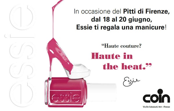 Manicure gratuita con Essie, 18-20 giugno 2014 a Pitti Immagine Firenze 
