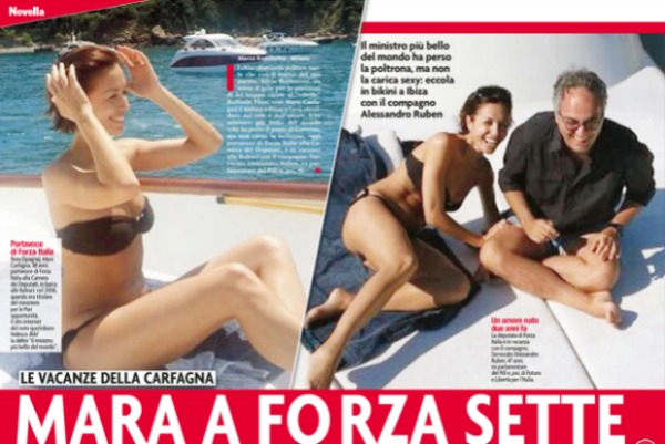 Mara Carfagna a Ibiza con Alessandro Ruben