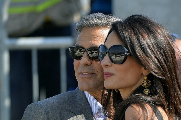 Clooney e la sua futura moglie