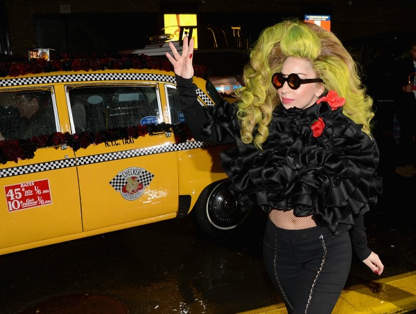 Lady Gaga arrives at Roseland Ballroom on April 7, 2014 in New York City.