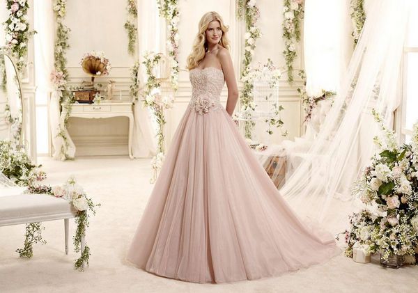 Abito Da Sposa Rosa Cipria 7842 Letteraf