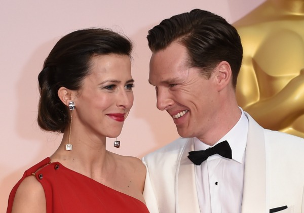 Benedict Cumberbatch e la moglie agli Oscar 2015