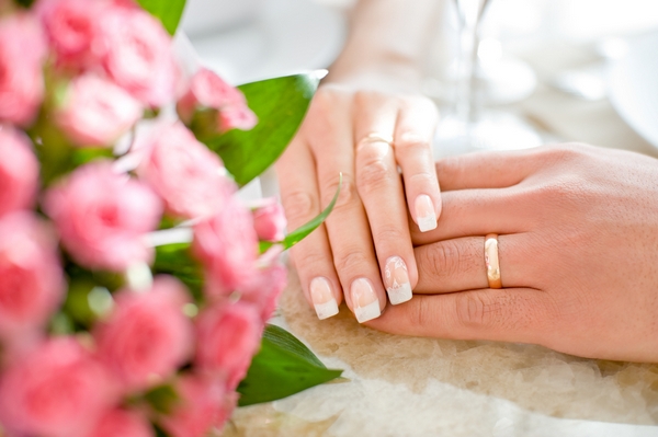 french manicure sposa