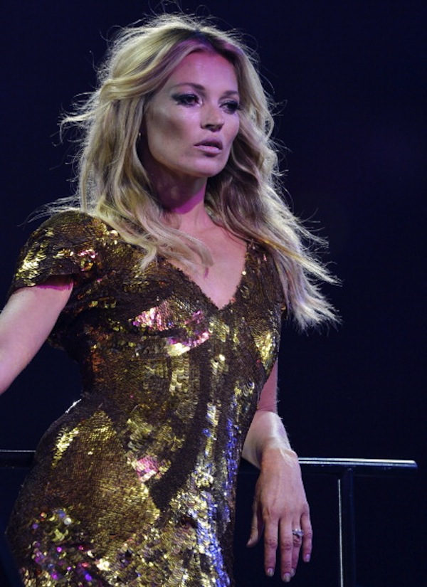 British model Kate Moss performs during