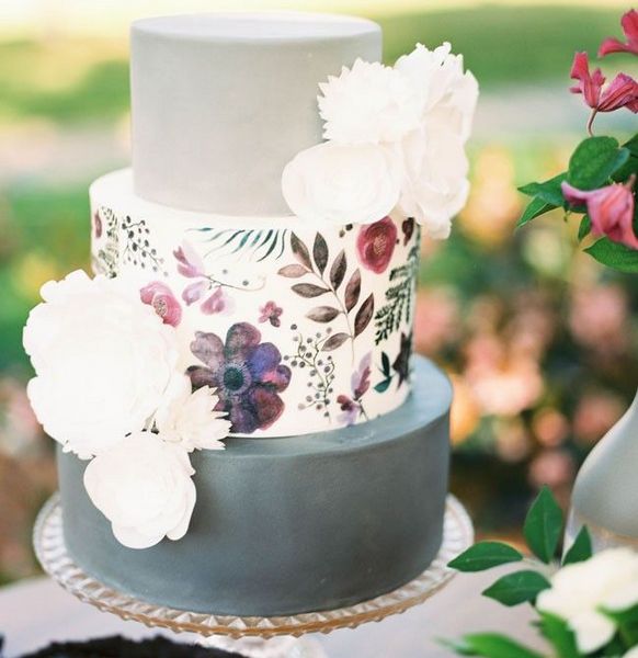 torta di nozze dipinta a mano