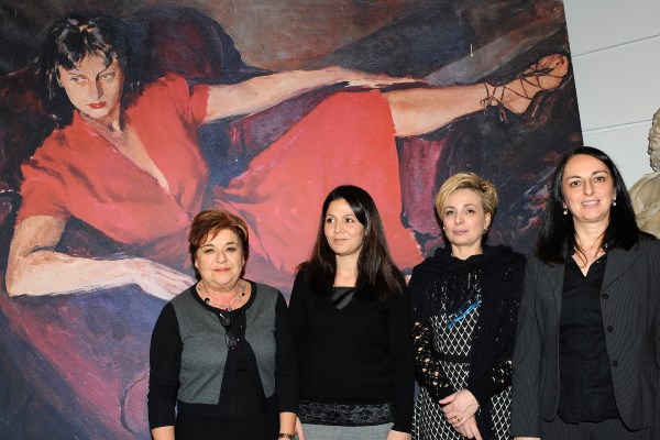 Alla conferenza stampa di presentazione dell'evento in Campidoglio a Roma, da sinistra a destra: Gemma Azuni, Valeria Baglio, Daniela Tiburzi e Alessandra Cattoi.