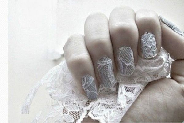Unghie sposa 2015, nail art effetto pizzo
