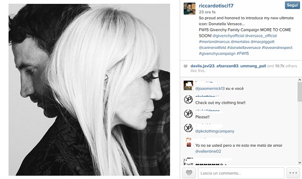 Donatella Versace è la nuova testimonial Givenchy