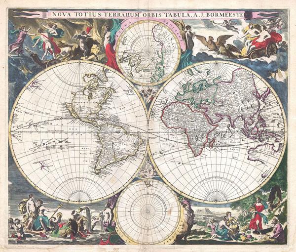 mappe antiche Terrarum Orbis bormeester