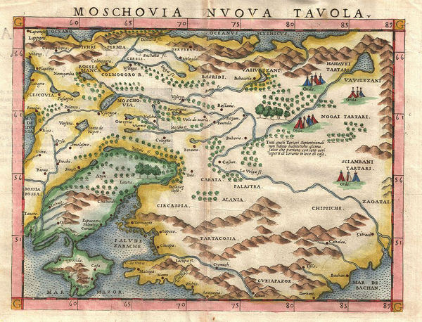 mappe antiche moscovia ruscelli