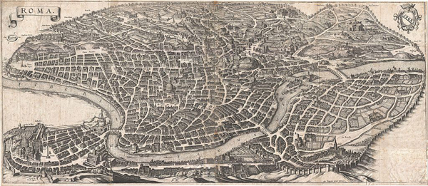 mappe antiche Roma merian