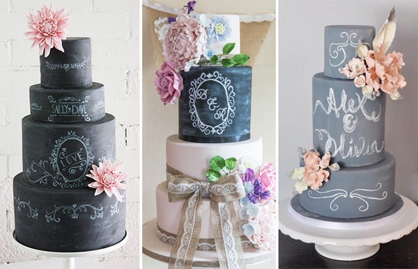 torte nozze 2015 originale chalkboard wedding cake