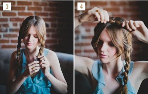 acconciatura sposa treccia coroncina