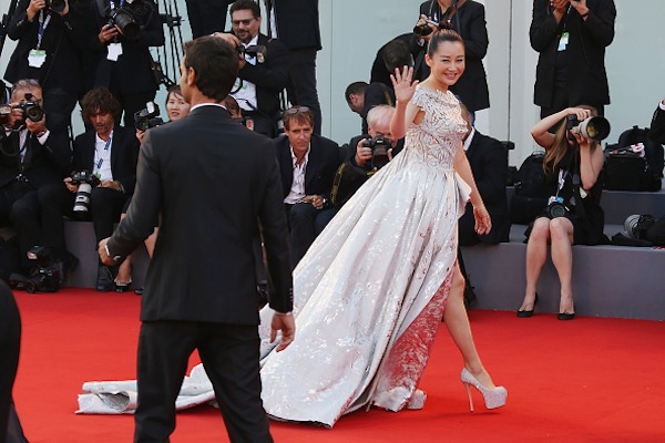 VENICE, ITALY - SEPTEMBER 12: Xu Qing attends the closing ceremony and premiere of 'Lao Pao Er' during the 72nd Venice Film Festival on September 12, 2015 in Venice, Italy. (Photo by Christine Pettinger/Getty Images)