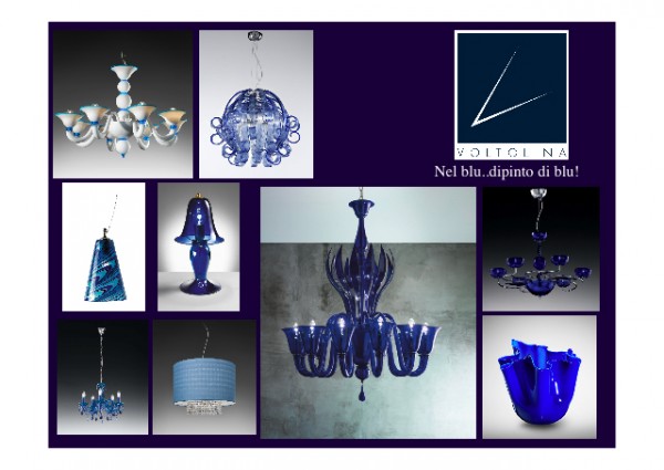 Il blu che affascina del lighting design di Voltolina