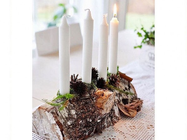 legno e candele