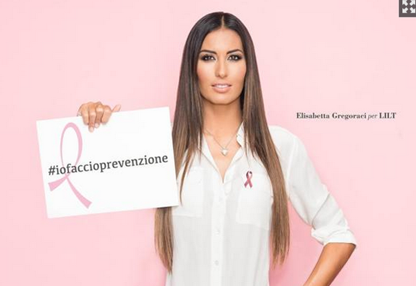 Tumore al seno, Elisabetta Gregoraci testimonial Lilt