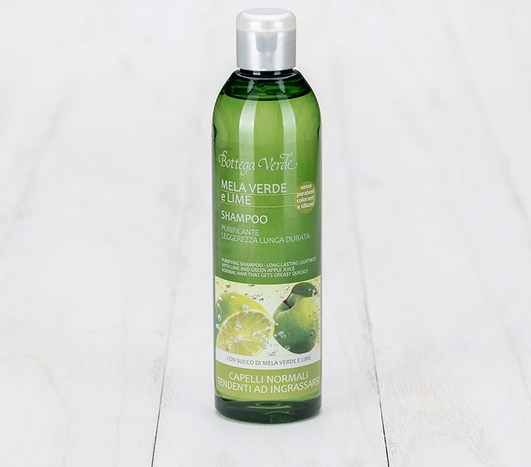 Capelli grassi, shampoo mela verde e lime di Bottega Verde