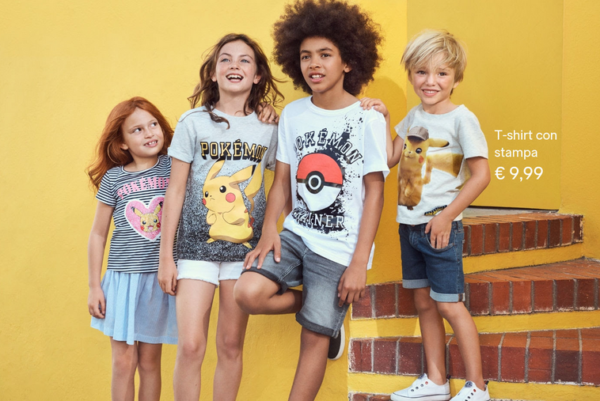 Collezione estate 2019 bambini, t shirt Pokemon da H&M