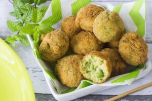 polpette di piselli e patate